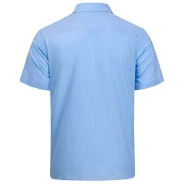Summer Ready J.VER Men's Linen Short Sleeve Shirt