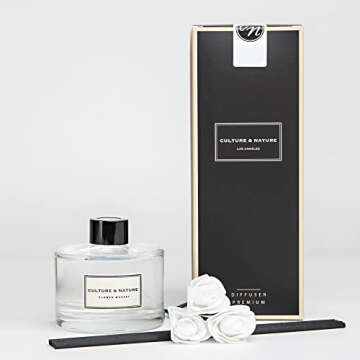 CULTURE & NATURE Reed Diffuser Set 6.7oz (200ml) Flower Market Scented Diffuser with Sticks Home Fra...