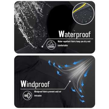 MAGCOMSEN Mens Snowboarding Jackets Waterproof Fleece Lining Warm Winter Coats Hooded Snow Hiking Ca...