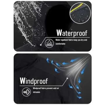 MAGCOMSEN Mens Snowboarding Jackets Waterproof Fleece Lining Warm Winter Coats Hooded Snow Hiking Ca...