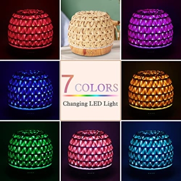 500ml Woven Rattan Essential Oil Diffuser for Home Use