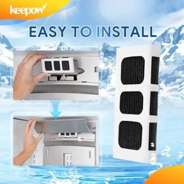 KEEPOW Paultra2 Refrigerator Air Filter Compatible with Frigidaire Pureair Ultra 2, Pure Air Ultra 2, Pureair Ultra ii, Electrolux 242047805, 5303918847, EAP12364179 (4 Pack)