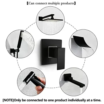 SKOWLL Matte Black Shower Valve Kit, Durable & Stylish
