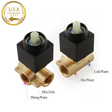 SKOWLL Matte Black Shower Valve Kit, Durable & Stylish