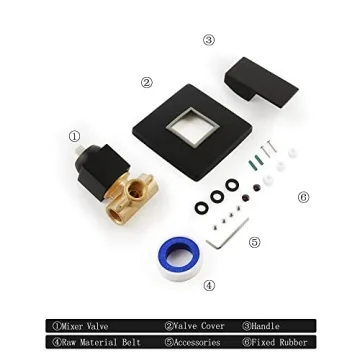 SKOWLL Matte Black Shower Valve Kit, Durable & Stylish