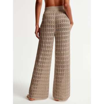 Saodimallsu Crochet Cover Up Pants for Summer Beach Style