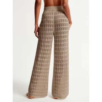 Saodimallsu Crochet Cover Up Pants for Summer Beach Style