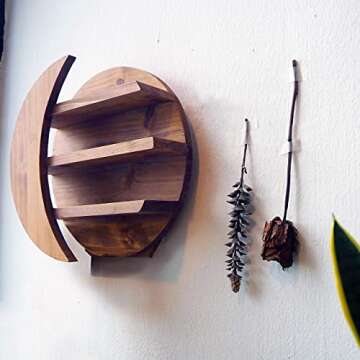 Gibbous Nimbus Moon Shelf for Crystals and Oils