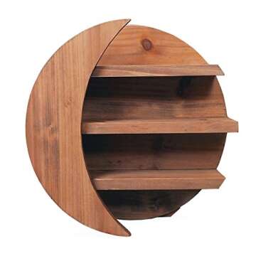 Gibbous Nimbus Moon Shelf for Crystals and Oils