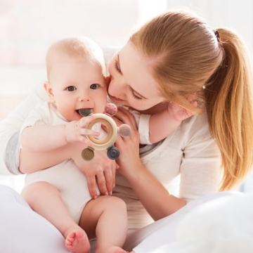 Food Grade Baby Teether for 0-12 Months, BPA Free & Safe