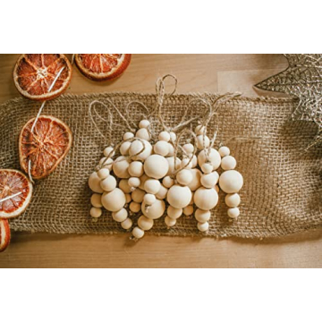 Sage in Thyme Boho Wooden Bead Christmas Ornaments