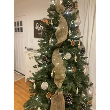 Sage in Thyme Boho Wooden Bead Christmas Ornaments