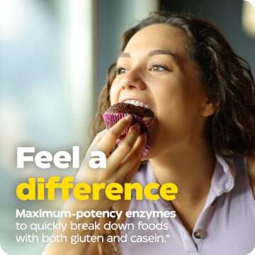 Enzymedica, GlutenEase Extra Strength, Maximum Potency Digestive Enzymes, Supports Gluten & Casein Intolerance, 30 Count