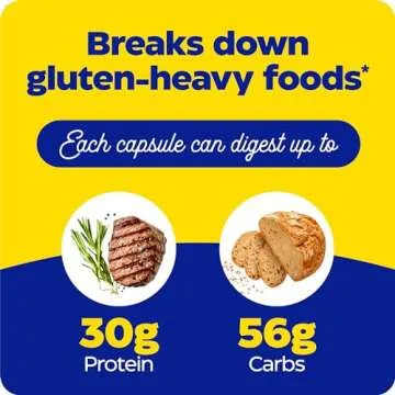 Enzymedica, GlutenEase Extra Strength, Maximum Potency Digestive Enzymes, Supports Gluten & Casein Intolerance, 30 Count