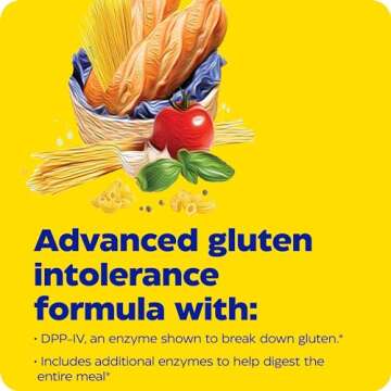 Enzymedica, GlutenEase Extra Strength, Maximum Potency Digestive Enzymes, Supports Gluten & Casein Intolerance, 30 Count