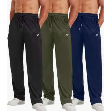 5 Pack Men's Sweatpants - Comfortable Athletic Joggers