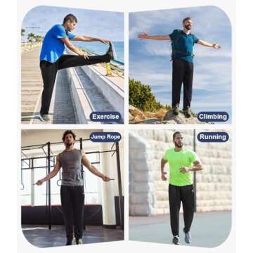 5 Pack Men's Sweatpants - Comfortable Athletic Joggers