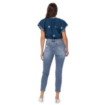 Judy Blue High Rise Destroyed Slim Fit (30) Blue