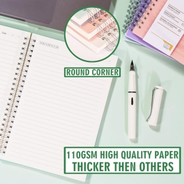 OWSC 4 Pack Lined Spiral Notebook - Perfect for School and Work