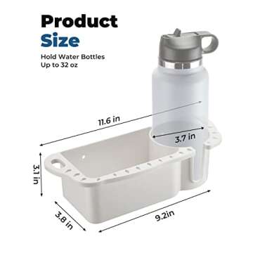 KEMIMOTO Boat Caddy Organizer, Marine Cup Holder Universal Fit for Bass Boat Kayak Pontoon Jon Boat Fishing Caddy Cabin Storage