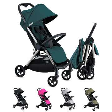 The One Stroller - Lightweight, Easy Fold Compact with Raincover & Cupholder