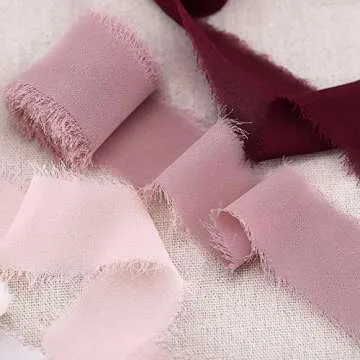 DreamBuilt Handmade Silk-Like Ribbon 1.5" x 3Yd Burgundy
