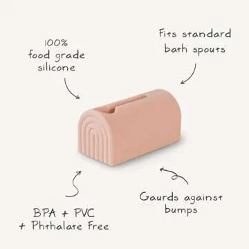 mushie Bath Spout Cover | Soft Silicone Bathtub Faucet Safety Guard for Kids | Universal Fit (Tradew...