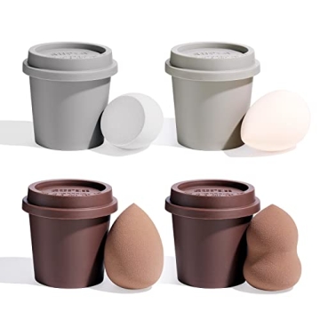 BS-MALL Makeup Sponge Set, Foundation Blending Beauty Sponge, Flawless for Liquid, Cream, and Powder...