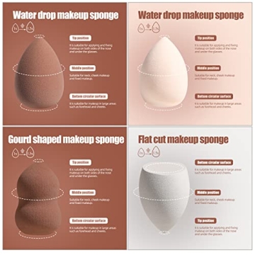 BS-MALL Colorful Makeup Sponge Set with Coffee Cup Packaging