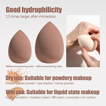 BS-MALL Colorful Makeup Sponge Set with Coffee Cup Packaging