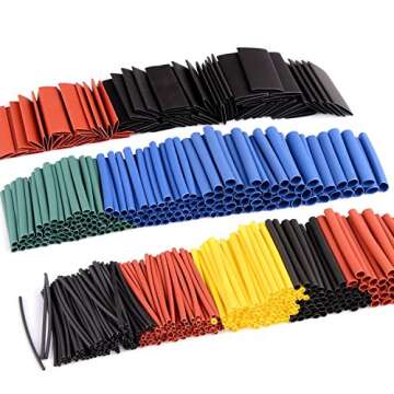 Nilight - 50005R Heat Shrink 2:1 Electric Insulation Tube Kit 45mm Flame Retardant Wrap Cable Sleeve 560pcs 5 Colors 12 Sizes with Storage Box，2 Years Warranty