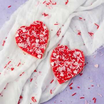 Sweets Indeed Heart Sprinkle Mix Perfect for Cake Decorations Baking Ice Cream Cookies Cupcake Topper 4 ounces