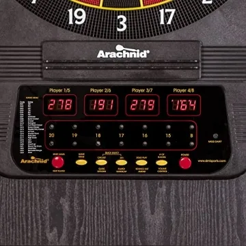 Arachnid Cricket Pro 650 Electronic Dartboard with Cabinet