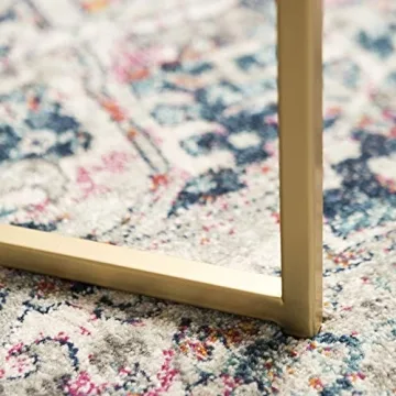 Modern Glam Faux White Marble Coffee Table 36 Inch