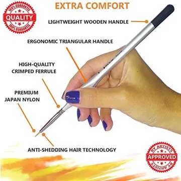 Miniature Paint Brushes Set 6pcs + 1 Free - Best Find Detail Paint Brushes Model Paint Brush Set - Small Tiny Oil Watercolor Acrylic Brushes Hobby Art Supplies