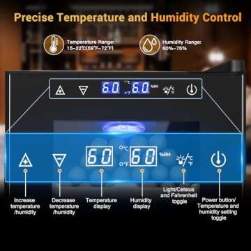 Velieta Electric Cigar Humidor, 250 Count Capacity