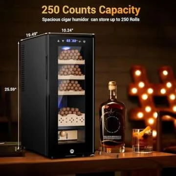 Velieta Electric Cigar Humidor, 250 Count Capacity