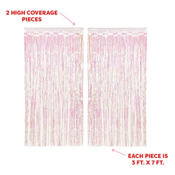 Iridescent Fringe Foil Curtain Set - Perfect for Parties