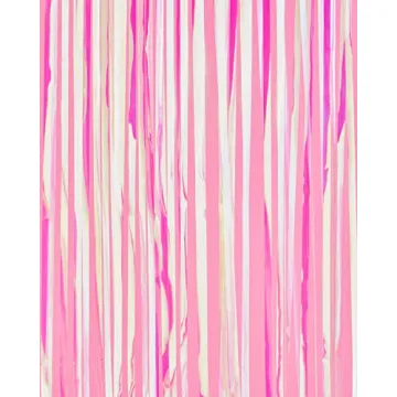 Iridescent Fringe Foil Curtain Set - Perfect for Parties