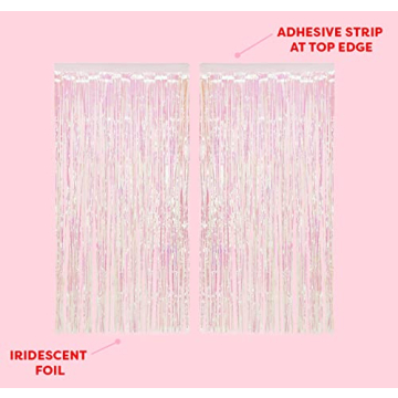 Iridescent Fringe Foil Curtain Set - Perfect for Parties