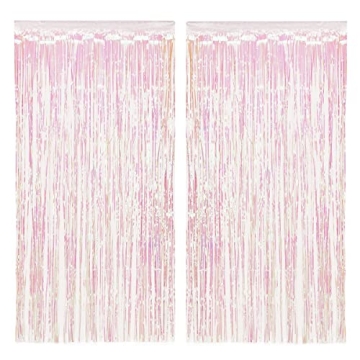 Iridescent Fringe Foil Curtain Set - Perfect for Parties