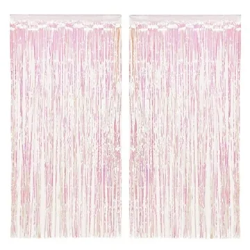 Iridescent Fringe Foil Curtain Set - Perfect for Parties