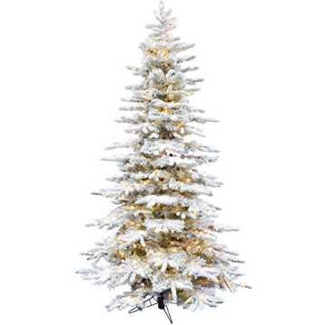 Fraser Hill Farm 9-Ft Flocked Christmas Tree with Smart Lights