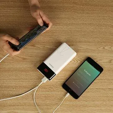 ROMOSS 20000mAh Power Bank with LED Display, USB C Portable Charger with 2 Outputs & 3 Inputs External Battery Pack Cell Phone Charger Battery Compatible with iPhone 11, Xs Max, iPad Pro, S20