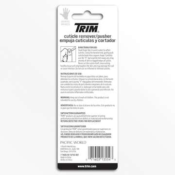 Trim Cuticle Pusher and Remover - Dual-Ended Cuticle Trimmer Tool for Manicures and Pedicures – Ergonomic Design with Non-Slip Grip – Nail Care Essential