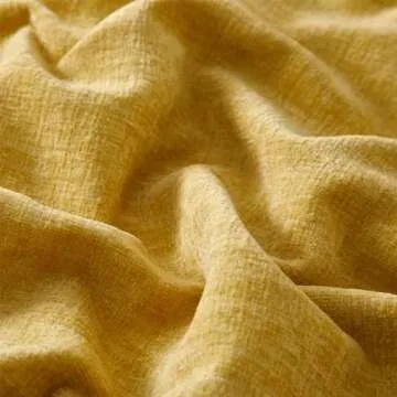 Soft Chenille Yellow Throw Pillow Covers Set of 2