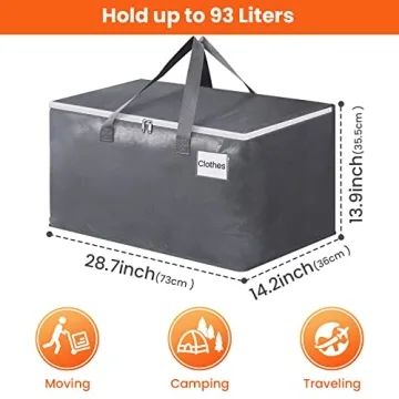 BlissTotes Heavy Duty Large Moving Bags with Handles