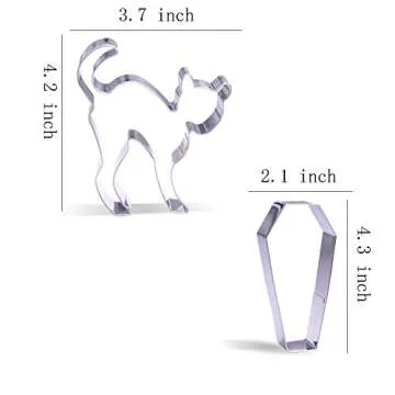 Large Halloween Cookie Cutter Set - 7 Piece - Stainless Steel