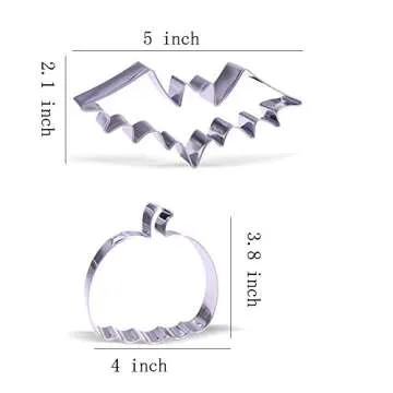Large Halloween Cookie Cutter Set - 7 Piece - Stainless Steel