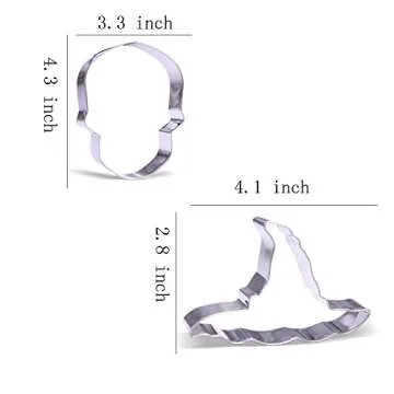 Large Halloween Cookie Cutter Set - 7 Piece - Stainless Steel
